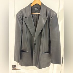Zara Black Blazer Elegant Suit Jacket